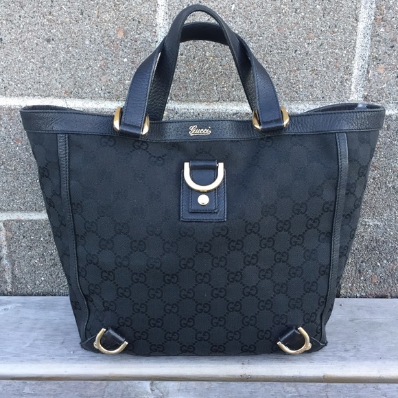 GUCCI Auth. Abbey GG Canvas D Ring Mini Tote - Picture 4 of 16